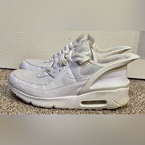 Nike Air Max 90 Flyease (GS) Triple White CV0526-102 Youth Sz 7Y EUC